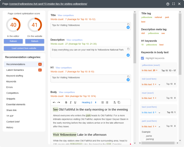 Auditeur SEO dirigé par l'IA